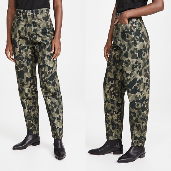 WeWoreWhat Dani Boyfriend Jeans Camo High Rise Olive Size 25 NWT - Picture 4 of 10
